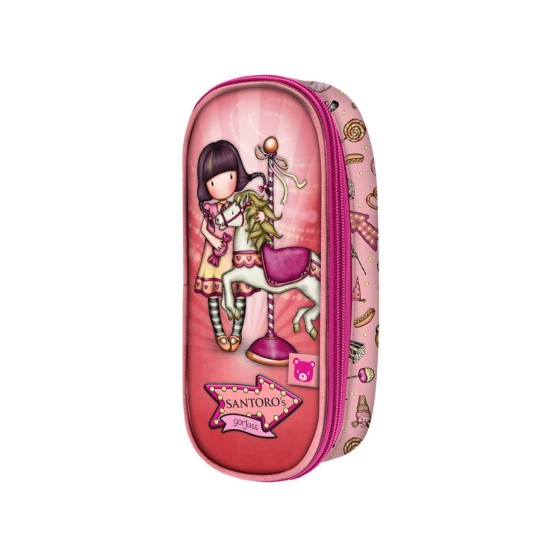 Portatodo Con Cremallera Gorjuss Fairground Carousel 10 x 23 x 6 cm.