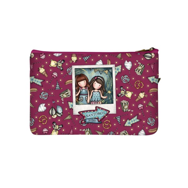 Portatodo Plano Con Bolsillo Gorjuss Fairground Fireworks 23,4 x 15,5 x 1,5 cm.