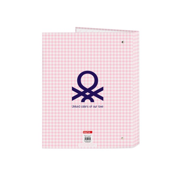 Carpeta Folio 4 Anillas Mixtas Benetton Vichy 