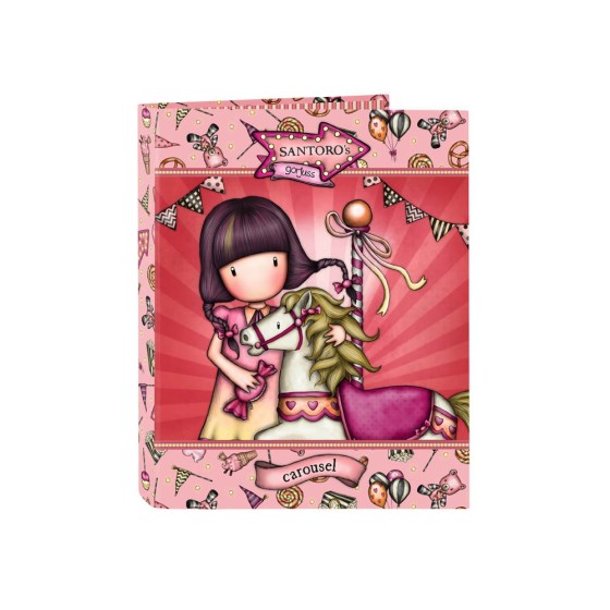 Carpeta Folio 4 Anillas Mixtas Gorjuss Fairground Carousel 