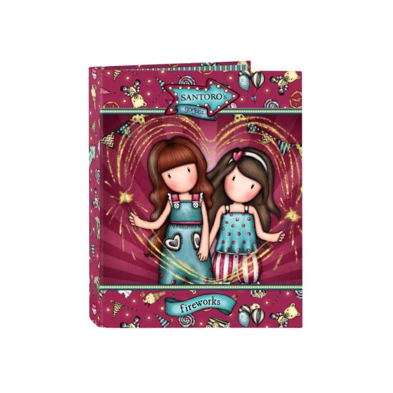 Carpeta Folio 4 Anillas Mixtas Gorjuss Fairground Fireworks 