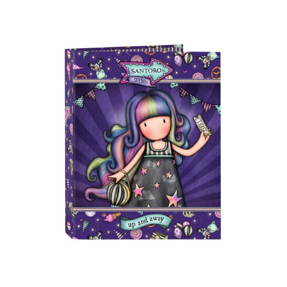 Carpeta Folio 4 Anillas Mixtas Gorjuss Fairground Up And Away 