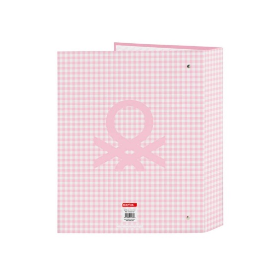 Carpeta Folio 4 Anillas 35 mm. Lomo Ancho Benetton Vichy 