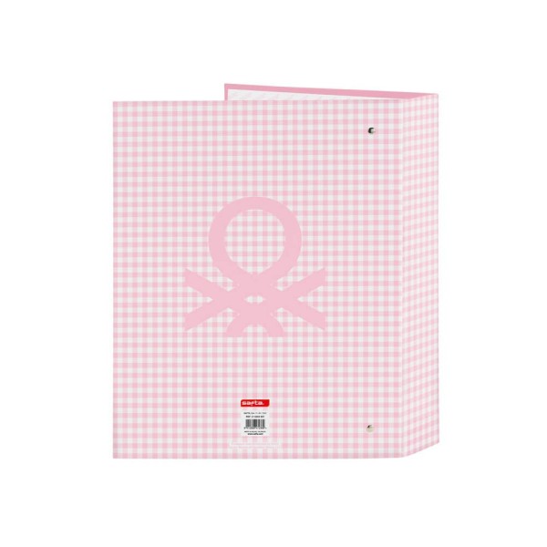 Carpeta Folio 4 Anillas 35 mm. Lomo Ancho Benetton Vichy 