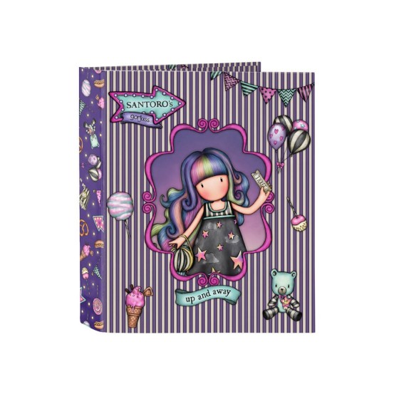 Carpeta Folio 4 Anillas 35 mm. Lomo Ancho Gorjuss Fairground Up And Away 