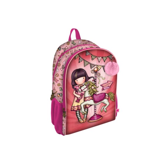 Mochila 2 Cremalleras Gorjuss Fairground Carousel 31,5 x 40 x 22,5 cm.