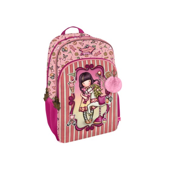 Mochila 3 Cremalleras Gorjuss Fairground Carousel 29 x 45 x 17 cm.
