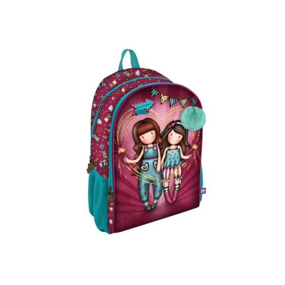 Mochila 2 Cremalleras Adaptable a Carro Gorjuss Fairground Fireworks 31,5 x 44 x 22,5 cm.