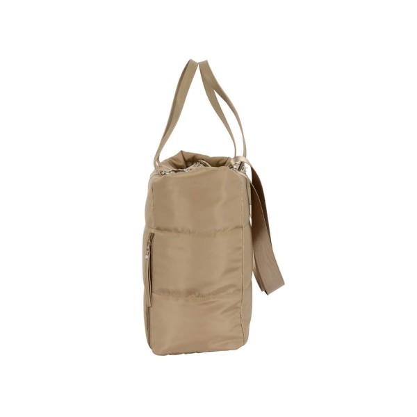 Bolso Con Bolsillo Para Portatil 14,1'' Moos Capsula Acolchado Camel 40 x 31 x 17 cm.