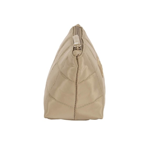 Neceser Cuadrado Moos Capsula Acolchado Camel 23 x 12 x 8 cm.