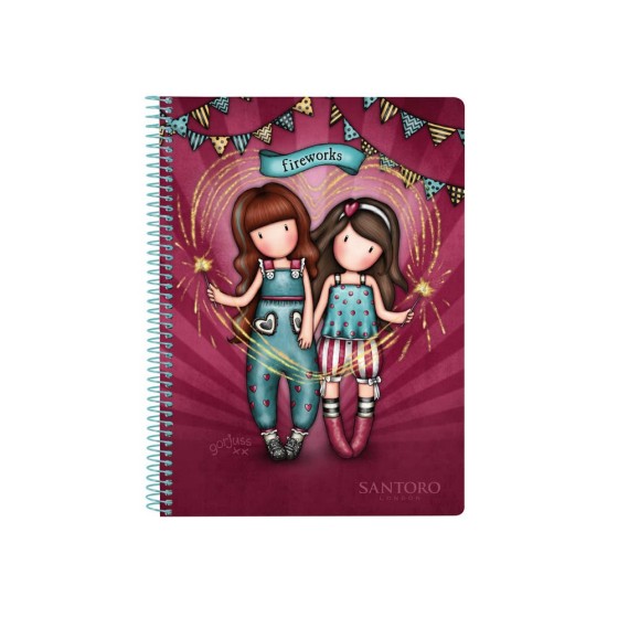 Libreta Cuarto 80 Hojas Tapas Duras Gorjuss Fairground Fireworks 