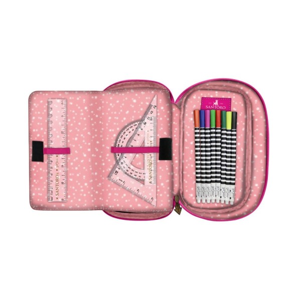 Plumier Desplegable 45 Piezas Gorjuss Fairground Carousel 12,5 x 22 x 6 cm.