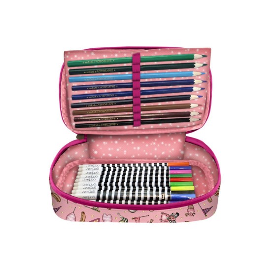 Plumier Desplegable 45 Piezas Gorjuss Fairground Carousel 12,5 x 22 x 6 cm.