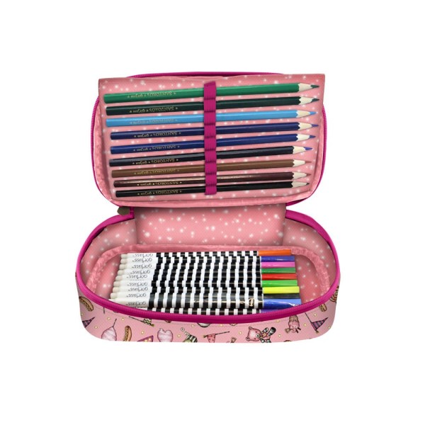 Plumier Desplegable 45 Piezas Gorjuss Fairground Carousel 12,5 x 22 x 6 cm.