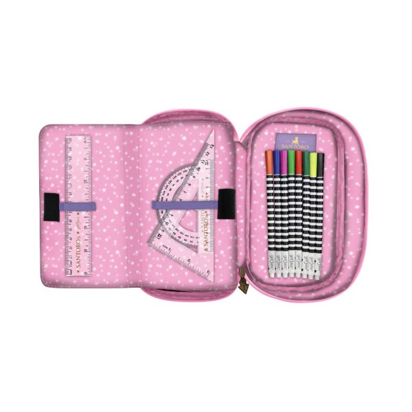 Plumier Desplegable 45 Piezas Gorjuss Fairground First Prize 12,5 x 22 x 6 cm.