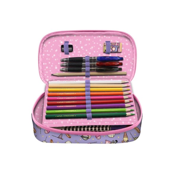 Plumier Desplegable 45 Piezas Gorjuss Fairground First Prize 12,5 x 22 x 6 cm.