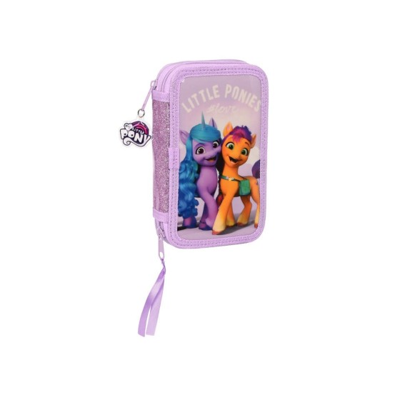 Plumier Doble Pequeño 28 Piezas My Little Pony 12,5 x 19,5 x 4 cm.