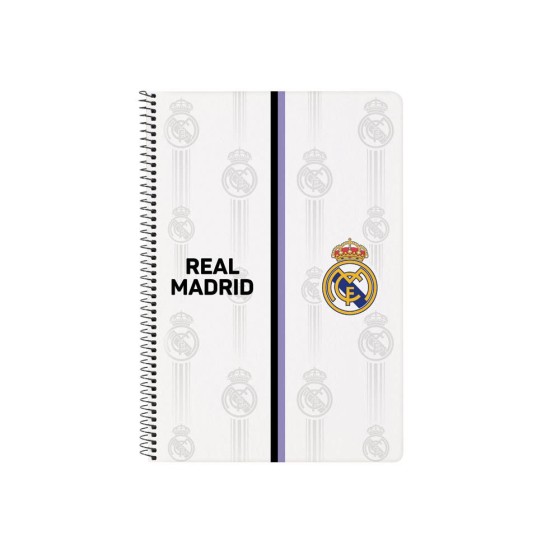 Libreta Folio 80 Hojas Tapas Duras 1Diseño Real Madrid 1ª Equip. 22/23 