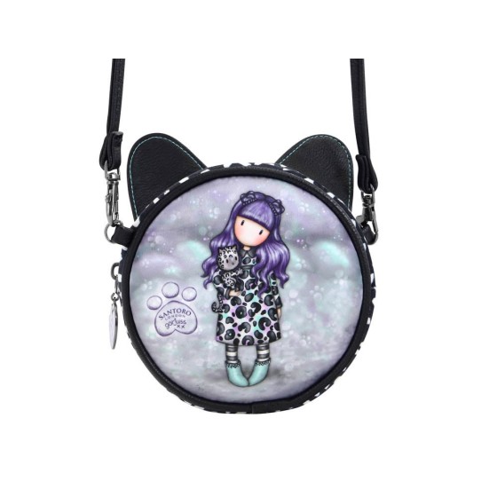 Mini Bandolera Redonda Gorjuss Smitten Kitten 13,5 x 5,5 x 13,5 cm.