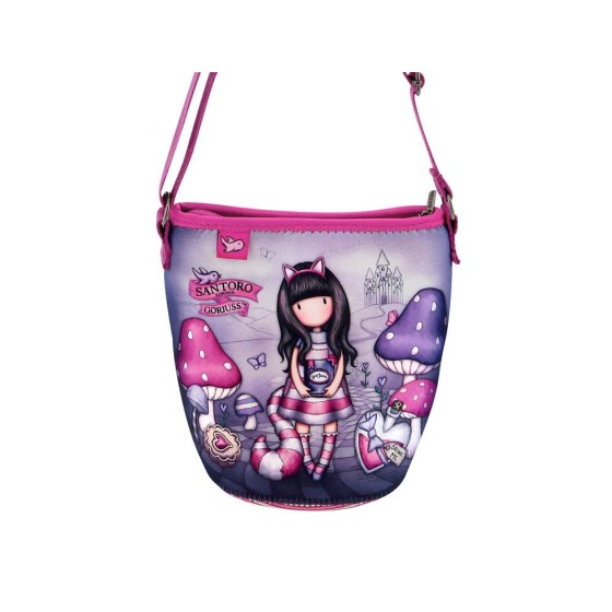 Bolsito Neopreno Gorjuss Cheshire Cat 19,5 x 18,8 x 11 cm.