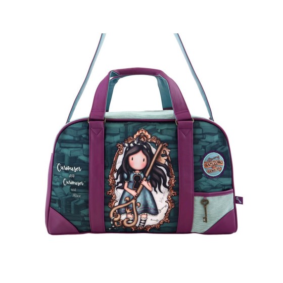 Bolso Fin De Semana Gorjuss Curiosity 50 x 31 x 23 cm.