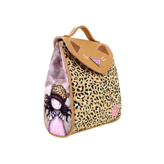 Mini Mochila Solapa Gorjuss Purrrrrfect Love 23 x 11 x 27 cm.