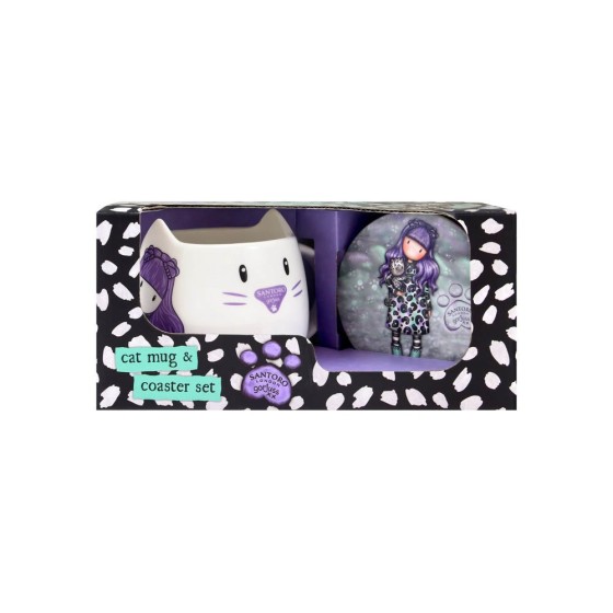 Set De Taza Y Posavasos Gorjuss Smitten Kitten 