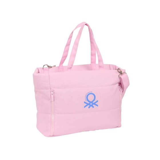 Bolso Con Bolsillo Para Portatil 14,1'' Benetton Pink 54 x 31 x 17 cm.