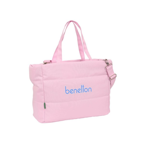 Bolso Con Bolsillo Para Portatil 14,1'' Benetton Pink 54 x 31 x 17 cm.