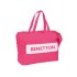 Bolso Con Bolsillo Para Portatil 14,1'' Benetton Raspberry 54 x 31 x 17 cm.