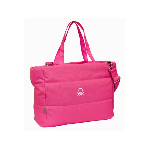 Bolso Con Bolsillo Para Portatil 14,1'' Benetton Raspberry 54 x 31 x 17 cm.