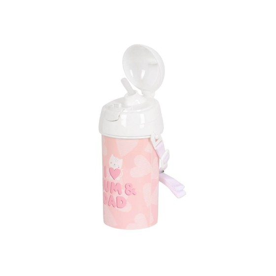 Botella 500Ml Apertura Autom. Con Pajita Safta Preescolar Love 