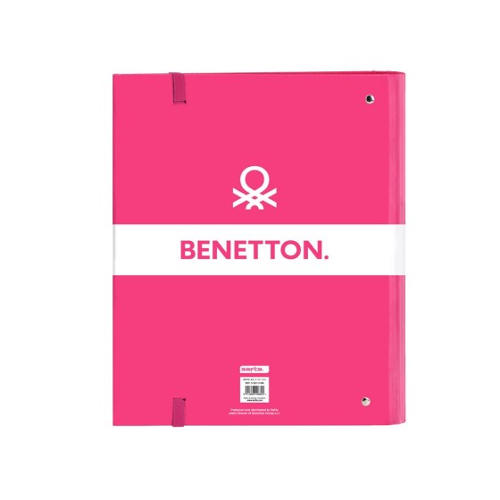 Carpeta Con Recambio 4 Anillas De 35 mm. A4 Benetton Raspberry 