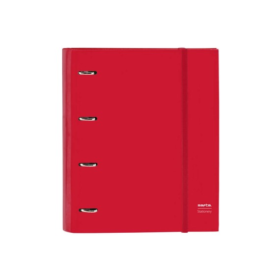 Carpeta Con Recambio 4 Anillas De 35 mm. A4 Safta Rojo 
