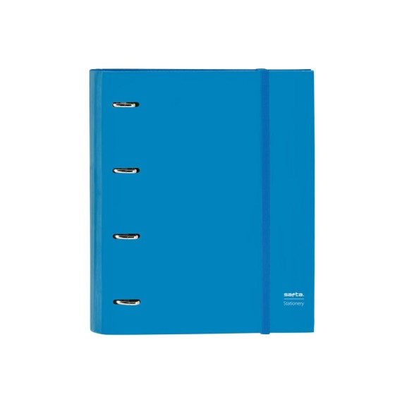 Carpeta Con Recambio 4 Anillas De 35 mm. A4 Safta Azul 