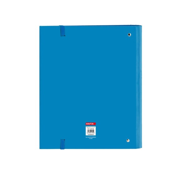 Carpeta Con Recambio 4 Anillas De 35 mm. A4 Safta Azul 