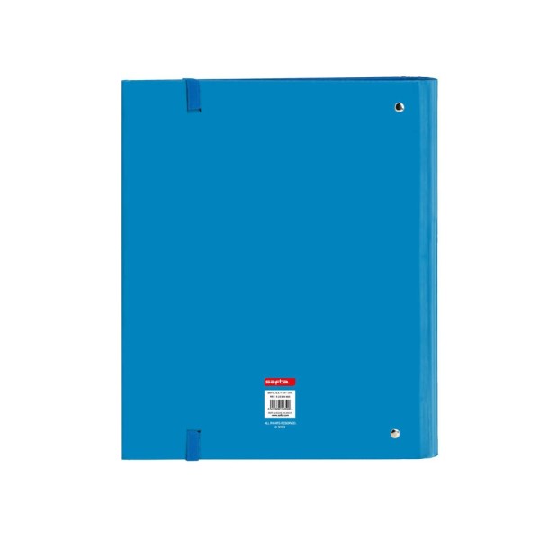 Carpeta Con Recambio 4 Anillas De 35 mm. A4 Safta Azul 