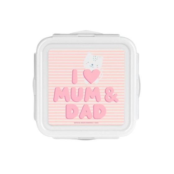 Fiambrera Safta Preescolar Love 13 x 7,5 x 13 cm.