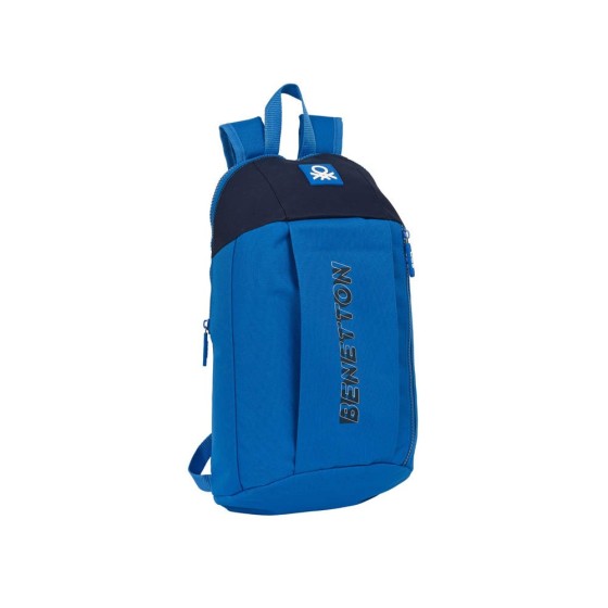 Mini Mochila Cremallera Vertical Benetton Deep Water 22 x 39 x 10 cm.