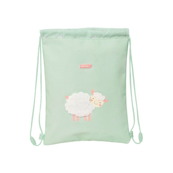 Saco Plano Junior Facil Limpieza Safta Preescolar Ovejita 26 x 34 x 1 cm.