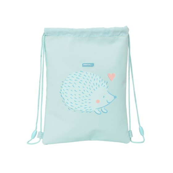 Saco Plano Junior Facil Limpieza Safta Preescolar Erizo 26 x 34 x 1 cm.