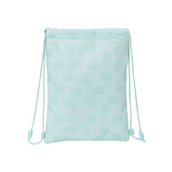 Saco Plano Junior Facil Limpieza Safta Preescolar Erizo 26 x 34 x 1 cm.