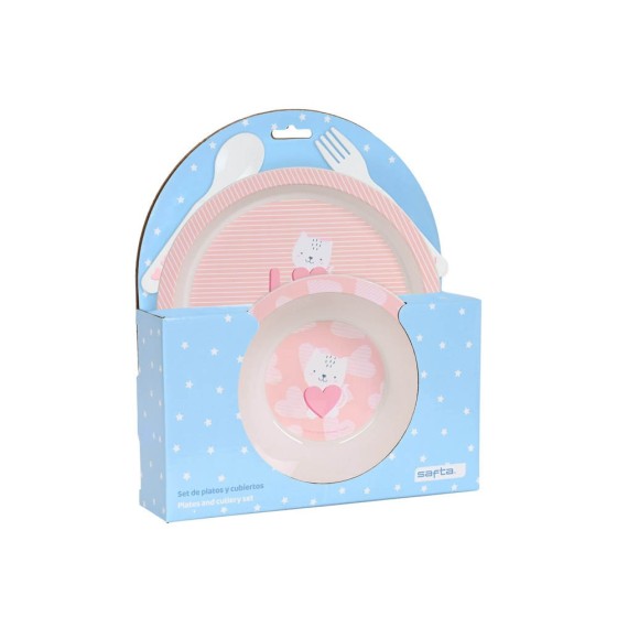 Set De Platos Y Cubiertos Safta Preescolar Love 