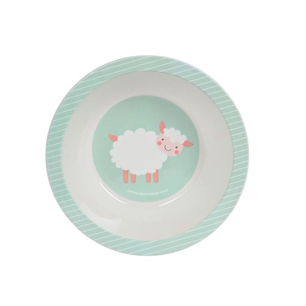 Set De Platos Y Cubiertos Safta Preescolar Ovejita 