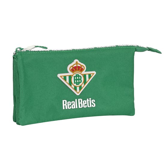 Portatodo Triple Reciclado Real Betis Balompie 22 x 12 x 3 cm.