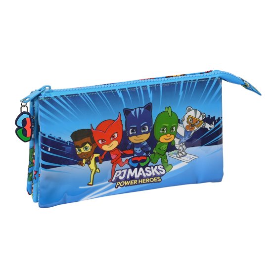 Portatodo Triple Pjmasks 22 x 12 x 3 cm.