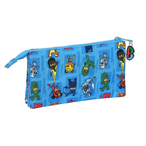 Portatodo Triple Pjmasks 22 x 12 x 3 cm.