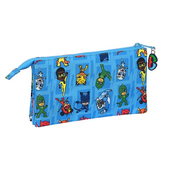 Portatodo Triple Pjmasks 22 x 12 x 3 cm.