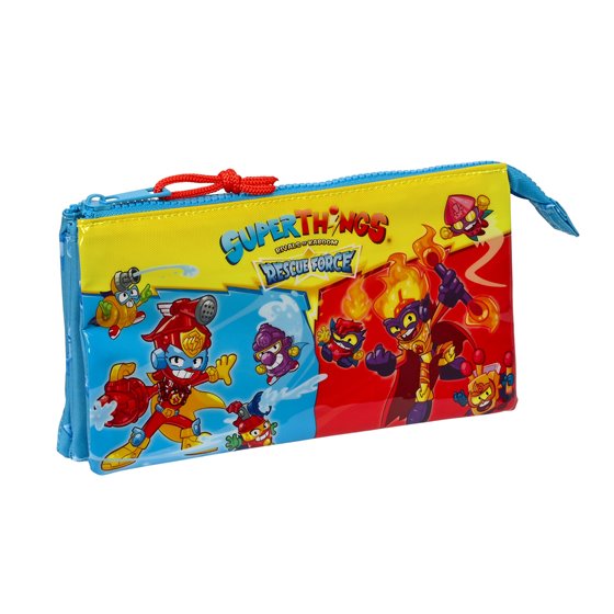 Portatodo Triple Superthings Rescue Force 22 x 12 x 3 cm.