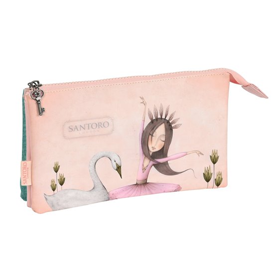 Portatodo Triple Santoro’S Mirabelle Swan Lake 22 x 12 x 3 cm.
